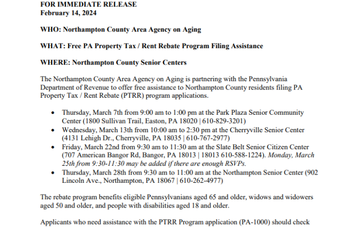 NC Property tax & Rent Rebate 